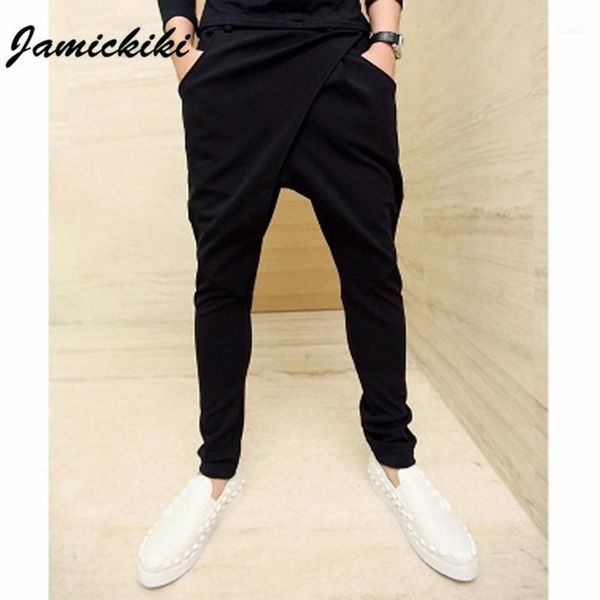 asian size m-xxl 2016 jamickiki brand men's harem pants side pocket drawstring solid black sweatpants homme1 
asian size m-xxl 2016 jamickiki brand men's harem pants side pocket drawstring solid black sweatpants homme1
