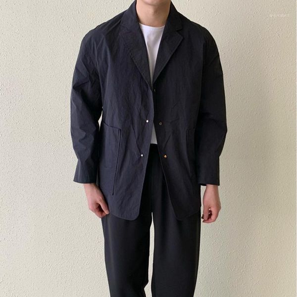 male japan korea streetstyle loose suit jacket outerwear men new business casual thin suit blazer coat1, White;black
male japan korea streetstyle loose suit jacket outerwear men new business casual thin suit blazer coat1, White;black