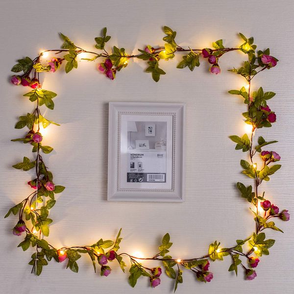 2m/5m/10m artificial rose flowers leaves vine string lights battery powered hanging copper wire garland for christmas wedding
2m/5m/10m artificial rose flowers leaves vine string lights battery powered hanging copper wire garland for christmas wedding