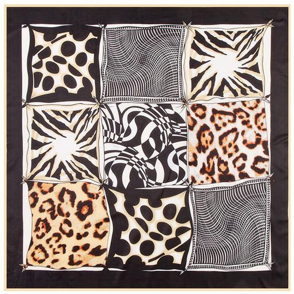 100% silk square scarf women leopard ripple dot lattice print neckerchief foulard hijab silk shawls wrap female scarf bandana bbyufz, Black
100% silk square scarf women leopard ripple dot lattice print neckerchief foulard hijab silk shawls wrap female scarf bandana bbyufz, Black