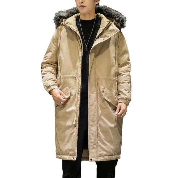 new winter men's cotton-padded coat long winter jacket for men coat long warm parkas, Black
new winter men's cotton-padded coat long winter jacket for men coat long warm parkas, Black