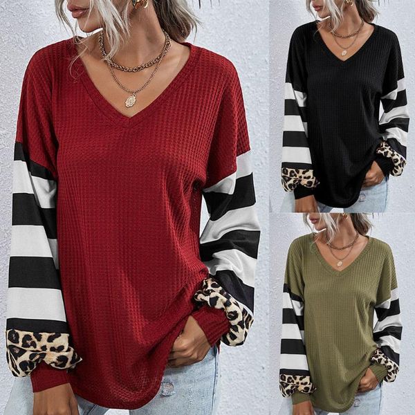 women fashion v-neck leopard print printing splicing long sleeves sweater christmas ladies long sleeve printed clothes#t2, White
women fashion v-neck leopard print printing splicing long sleeves sweater christmas ladies long sleeve printed clothes#t2, White