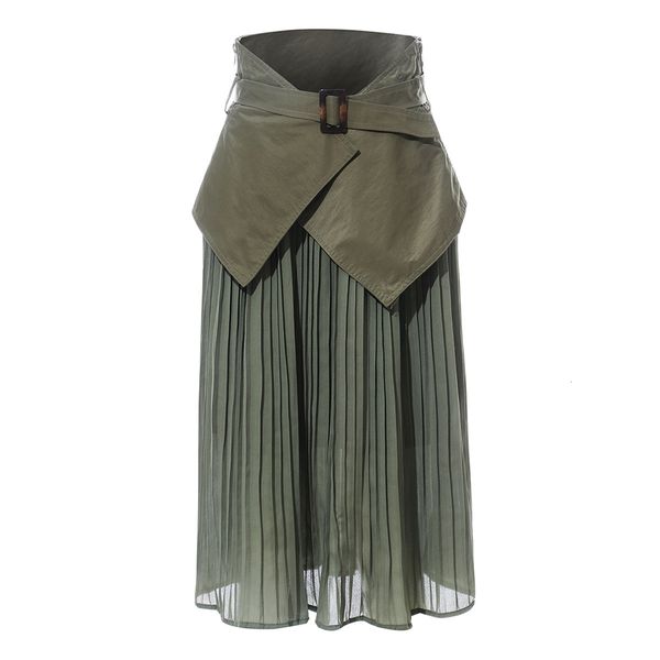 new long saiyan fashion women 2021 spaceship designer plissado chiffon 50s of mrs party high belt get out clothes awwg, Black