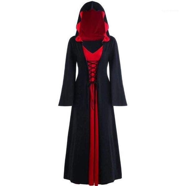 women gothic hoody witch long dress crisscross bandage cospaly costume for halloween stage play show1, Silver
women gothic hoody witch long dress crisscross bandage cospaly costume for halloween stage play show1, Silver
