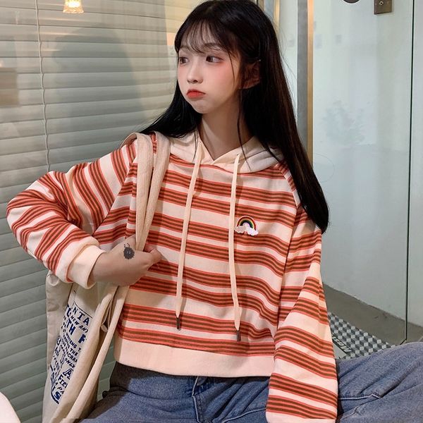 isbfa women's autumn 2020 striped color matching hooded short long sleeve cotton loose new sweatersweater sweater embroidered upper clo, Black
isbfa women's autumn 2020 striped color matching hooded short long sleeve cotton loose new sweatersweater sweater embroidered upper clo, Black