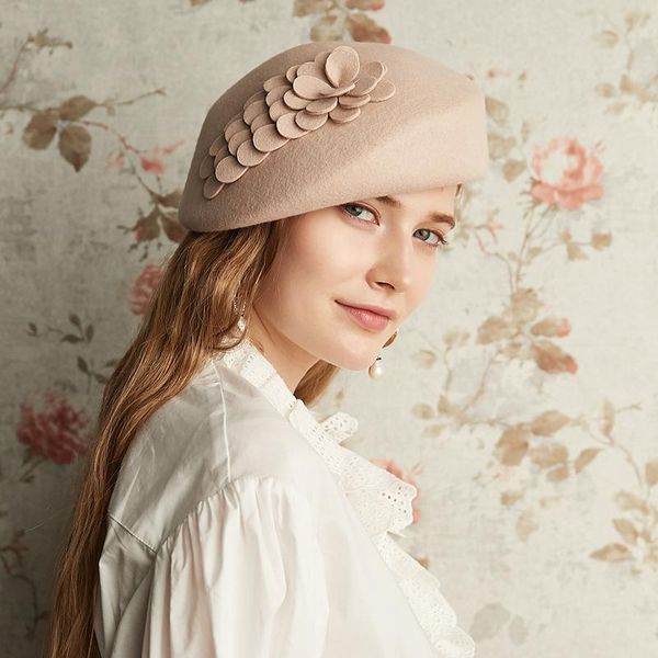berets 2021 lady small size stewardess hat chic painter party fedora cap ladies 100% australia wool felt beret 54-56cm 56-58cm, Blue;gray
berets 2021 lady small size stewardess hat chic painter party fedora cap ladies 100% australia wool felt beret 54-56cm 56-58cm, Blue;gray