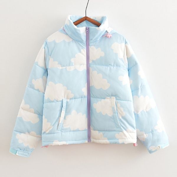 cute sweet women winter jackets hooded cotton padded coats overcoats thicken outwear cloud print warm parkas coat 201027, Black
cute sweet women winter jackets hooded cotton padded coats overcoats thicken outwear cloud print warm parkas coat 201027, Black