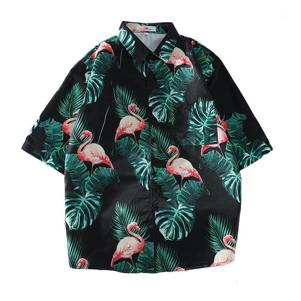 men's tropical hawaiian shirt casual button down short sleeve shirt flamingo leaf print1, White;black
men's tropical hawaiian shirt casual button down short sleeve shirt flamingo leaf print1, White;black