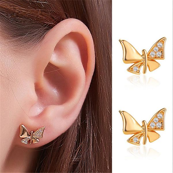 new classic simplicity rhinestone fairy butterfly earrings gold color stud earrings for women child cute butterfly cartilage ear, Golden;silver
new classic simplicity rhinestone fairy butterfly earrings gold color stud earrings for women child cute butterfly cartilage ear, Golden;silver