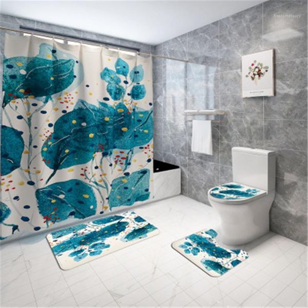 4pcs/set bathroom mat set non-slip bath mat coral fleece print flower shower curtain floor washable bathroom toilet rug1
4pcs/set bathroom mat set non-slip bath mat coral fleece print flower shower curtain floor washable bathroom toilet rug1