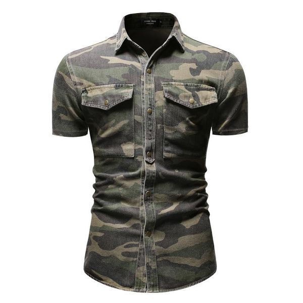 men's casual shirts camouflage denim shirt for men short sleeve social dress jeans male summer blouse, White;black
men's casual shirts camouflage denim shirt for men short sleeve social dress jeans male summer blouse, White;black