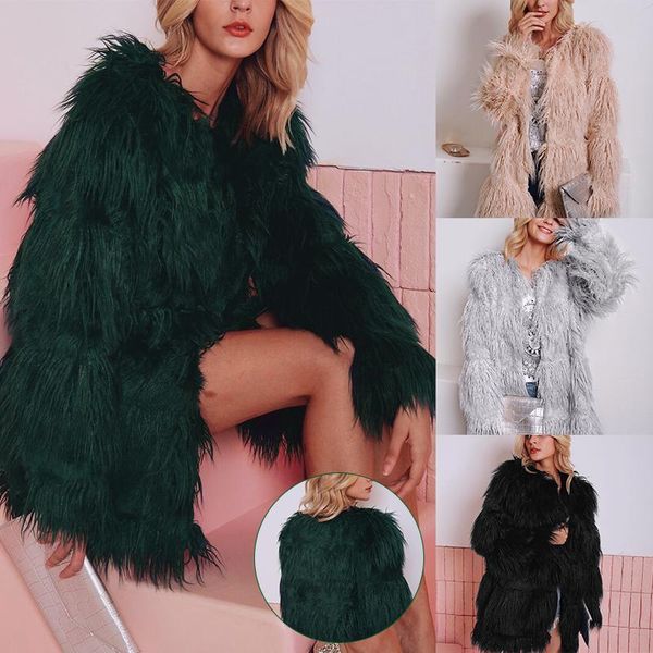 women's fur & faux women plus size female coat loose outwear fashion tassel chaqueta mujer long sleeve autumn winter, Black
women's fur & faux women plus size female coat loose outwear fashion tassel chaqueta mujer long sleeve autumn winter, Black