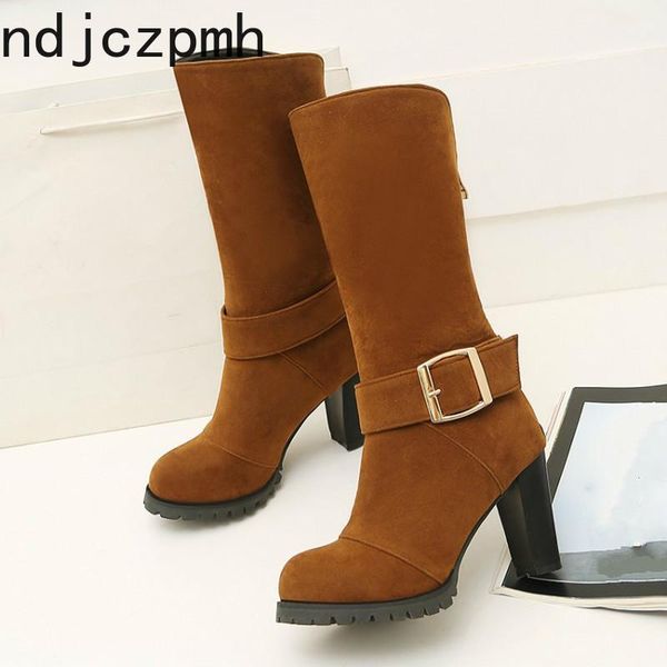 women's boots the new fashion autumn and winter round head zipper belt buckle square heel high heel women's shoes size 34-441, Black
women's boots the new fashion autumn and winter round head zipper belt buckle square heel high heel women's shoes size 34-441, Black
