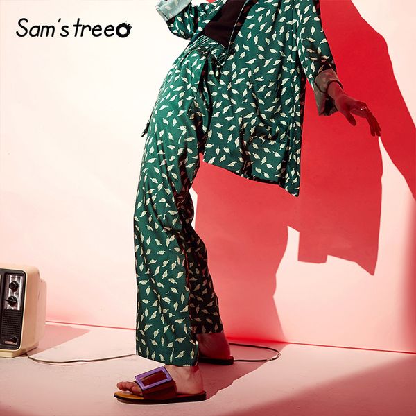 samstree green leather print wide leg urban gypsy pants women autumn loose elastic waist boho office ladies trousers lj200820, Black;white
samstree green leather print wide leg urban gypsy pants women autumn loose elastic waist boho office ladies trousers lj200820, Black;white