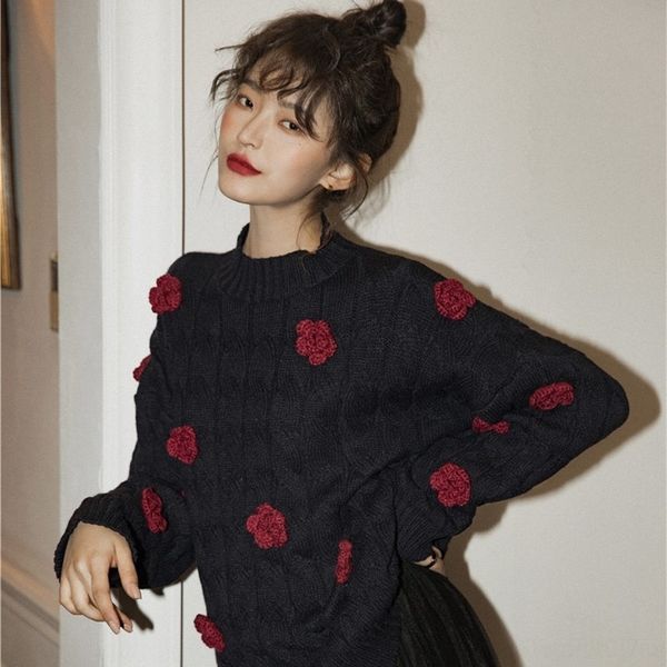 wjekf heavy industry handmade red rose crochet women's 2020 coat loose outer wear cardigan sweater autumn sweater knitted thickened e, White;black
wjekf heavy industry handmade red rose crochet women's 2020 coat loose outer wear cardigan sweater autumn sweater knitted thickened e, White;black