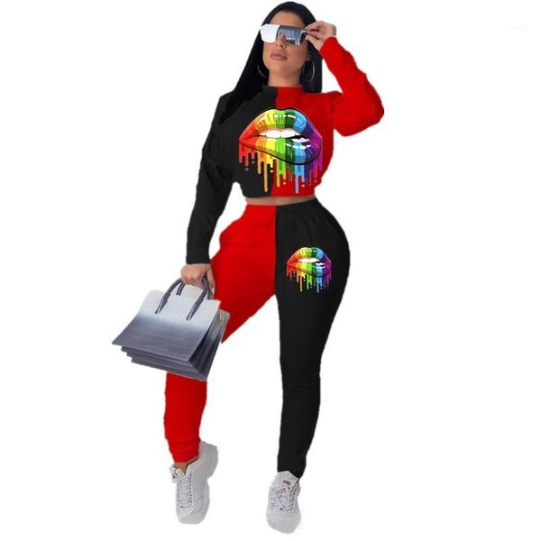 two piece dress spring autumn winter women sets tracksuits turtleneck mouth print long sleeve pants set casual sporty outfits1, White
two piece dress spring autumn winter women sets tracksuits turtleneck mouth print long sleeve pants set casual sporty outfits1, White