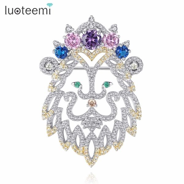 luoteemi spring new white gold color vivid lion pattern brooch with multi cz stone for women girl animal brooch pins jewellery 201009, Gray
luoteemi spring new white gold color vivid lion pattern brooch with multi cz stone for women girl animal brooch pins jewellery 201009, Gray