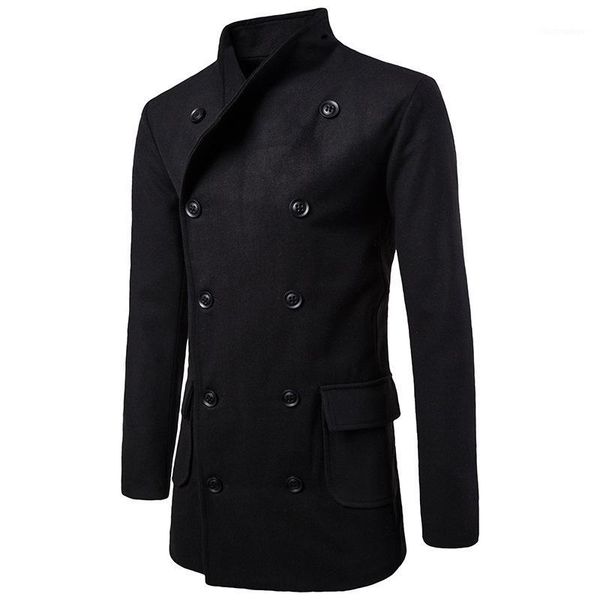 men autumn winter outwear trench coat plus size jacket high collar peacoat 1, Black;brown
men autumn winter outwear trench coat plus size jacket high collar peacoat 1, Black;brown