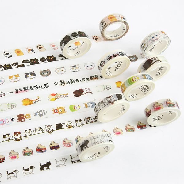 tape, washi tape 15mm wide decorative masking cute cat style design for diy craft scrapbooking gift wrapping
tape, washi tape 15mm wide decorative masking cute cat style design for diy craft scrapbooking gift wrapping