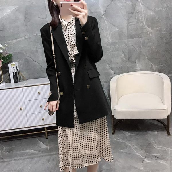 women's suits & blazers women elegant long sleeve double breasted blazer jacket casual solid female chic lady office suit outwear coat, White;black
women's suits & blazers women elegant long sleeve double breasted blazer jacket casual solid female chic lady office suit outwear coat, White;black