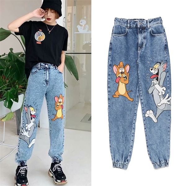 cartoon printing spring women jeans casual loose high waist denim pants trousers vintage pant calca jeans feminina 201029, Blue
cartoon printing spring women jeans casual loose high waist denim pants trousers vintage pant calca jeans feminina 201029, Blue