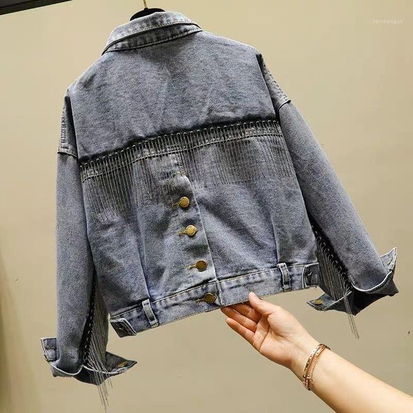 solid turn-down collar jean jackets for women loose casual blue fashionable women fringedcoats female outwear denim feminine1, Black;brown
solid turn-down collar jean jackets for women loose casual blue fashionable women fringedcoats female outwear denim feminine1, Black;brown