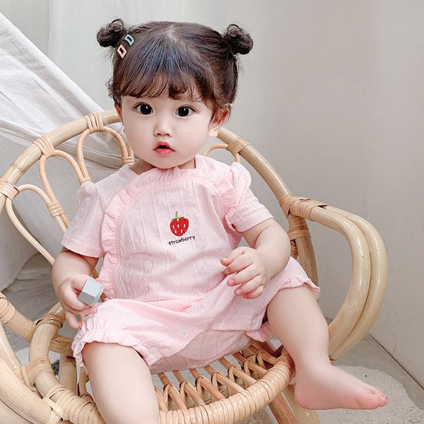 2021 new rompers summer strawberry embroidery clothes newborn children's jumpsuits baby girls clothing 0-2y 2 color gljm, Blue
2021 new rompers summer strawberry embroidery clothes newborn children's jumpsuits baby girls clothing 0-2y 2 color gljm, Blue