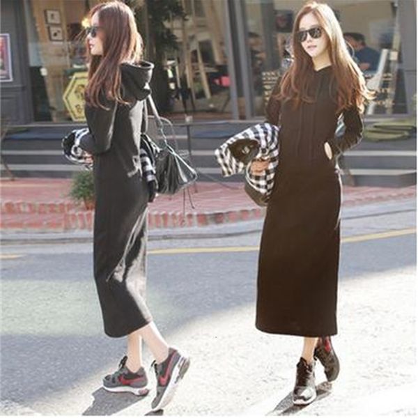 autumn winter korean women black sweater dress warm fur fleece hoodies long sleeved slim maxi dresses s m  xxxl sweatshirt dress 
autumn winter korean women black sweater dress warm fur fleece hoodies long sleeved slim maxi dresses s m  xxxl sweatshirt dress