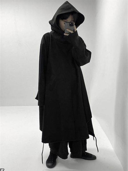men's trench coats yamamoto wind cloak dark and handsome design windbreaker 2021 mid-length men women, Tan;black 
men's trench coats yamamoto wind cloak dark and handsome design windbreaker 2021 mid-length men women, Tan;black