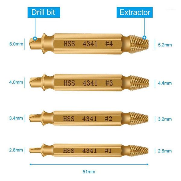 5 pcs high speed steel screw remover, damaged screwdriver set, screw remover set, extractor extractor kit, gold1
5 pcs high speed steel screw remover, damaged screwdriver set, screw remover set, extractor extractor kit, gold1