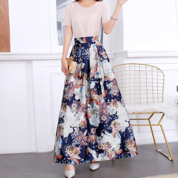 fashion summer long skirts womens floral print high waist chic vintage maxi skirt 2020 with pockets big swing high quality, Black
fashion summer long skirts womens floral print high waist chic vintage maxi skirt 2020 with pockets big swing high quality, Black