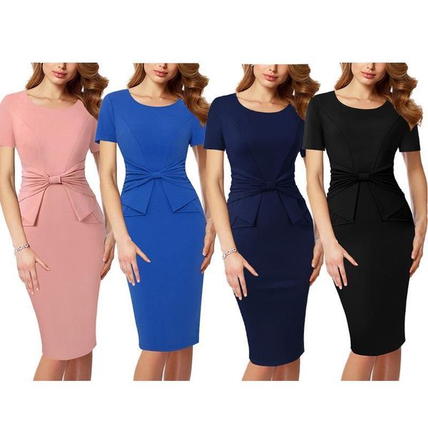 womens autumn elegant pleated bow peplum slim casual work vestidos office business party bodycon pencil sheath dress 321, Black;gray
womens autumn elegant pleated bow peplum slim casual work vestidos office business party bodycon pencil sheath dress 321, Black;gray