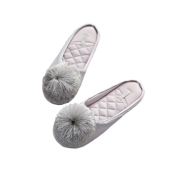 fringed ball home slippers ladies spring and autumn rubber soft bottom indoor home slippers non-slip waterproof office, Black
fringed ball home slippers ladies spring and autumn rubber soft bottom indoor home slippers non-slip waterproof office, Black