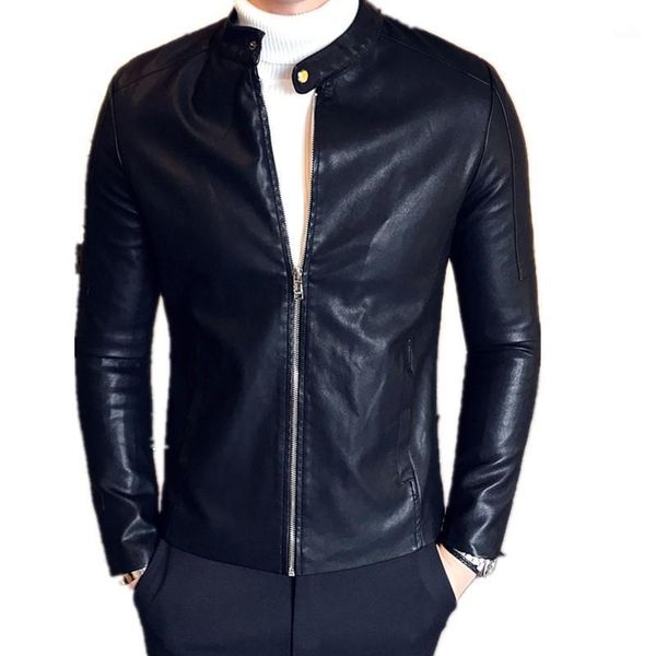 2021 spring and summer new original casual korean version of the slim shop owner tide leather men's jacket jacket fashion1, Black
2021 spring and summer new original casual korean version of the slim shop owner tide leather men's jacket jacket fashion1, Black