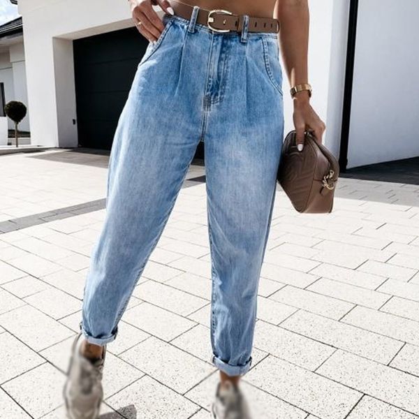 autumn washed jeans high waist women's pants bleached pockets female harem denim pant 2020 streetwear casual ladies trousers lj201103, Blue
autumn washed jeans high waist women's pants bleached pockets female harem denim pant 2020 streetwear casual ladies trousers lj201103, Blue