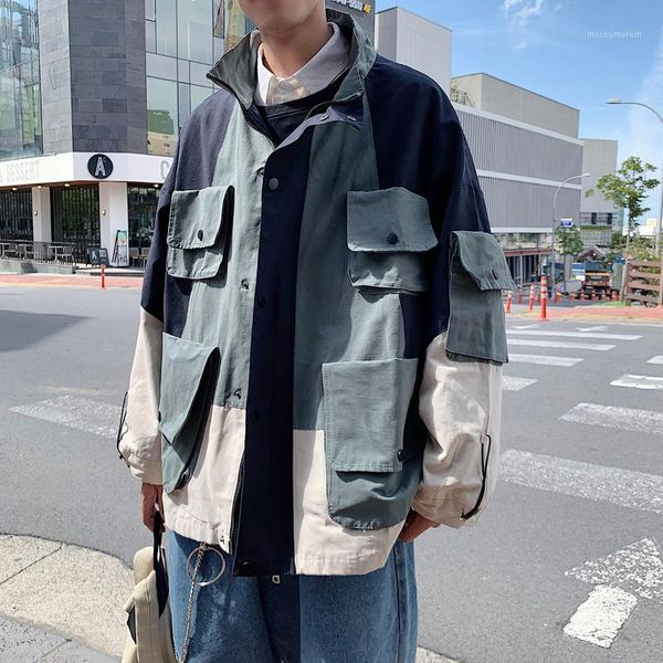 men's jackets men's work clothes loose coats fashion trend outerwear hat streetwear bomber jacket male bf wind high-quality windbr, Black;brown
men's jackets men's work clothes loose coats fashion trend outerwear hat streetwear bomber jacket male bf wind high-quality windbr, Black;brown