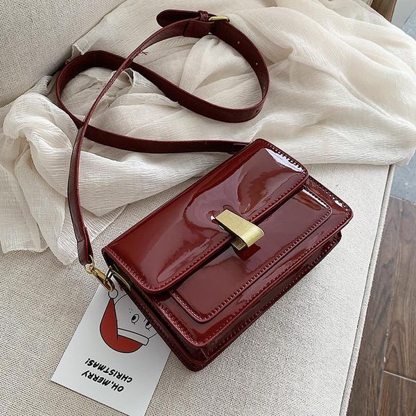 hocodo fashion patent leather handbag women shoulder messenger bags solid color simple crossbody glossy black travel purses sac
hocodo fashion patent leather handbag women shoulder messenger bags solid color simple crossbody glossy black travel purses sac