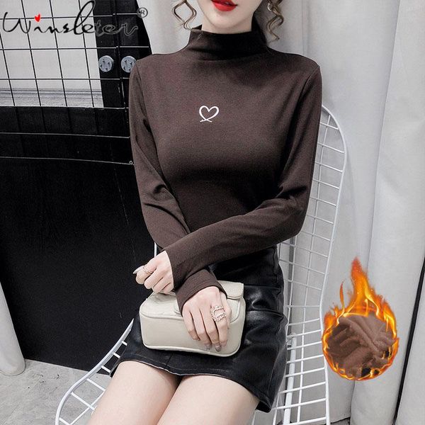 thick t-shirt women brushed cotton with fleece tshirt mock neck embroidery loving heart long sleeve stretchy t09006a, White
thick t-shirt women brushed cotton with fleece tshirt mock neck embroidery loving heart long sleeve stretchy t09006a, White