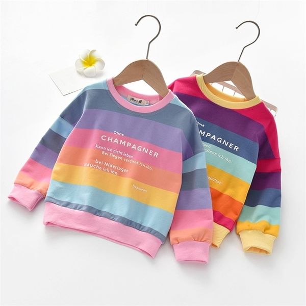 boys girls rainbow stripe letters long sleeve cotton sweater pullover blouse shirt for 2-7 years children kids lj201111, Blue
boys girls rainbow stripe letters long sleeve cotton sweater pullover blouse shirt for 2-7 years children kids lj201111, Blue