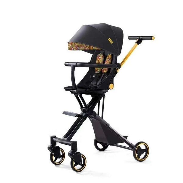 Baby Stroller Ultra-light, Small, Sit-down And Lightweight Folding Trolley High View Stroller Can Be Boarded Travel