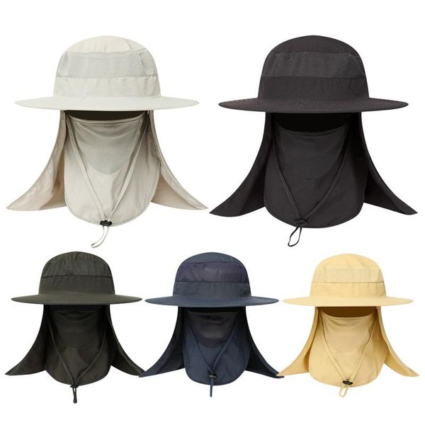 wide brim hats uv protection fishing hat removable neck face flap men women outdoor camping solid sun caps, Blue;gray
wide brim hats uv protection fishing hat removable neck face flap men women outdoor camping solid sun caps, Blue;gray