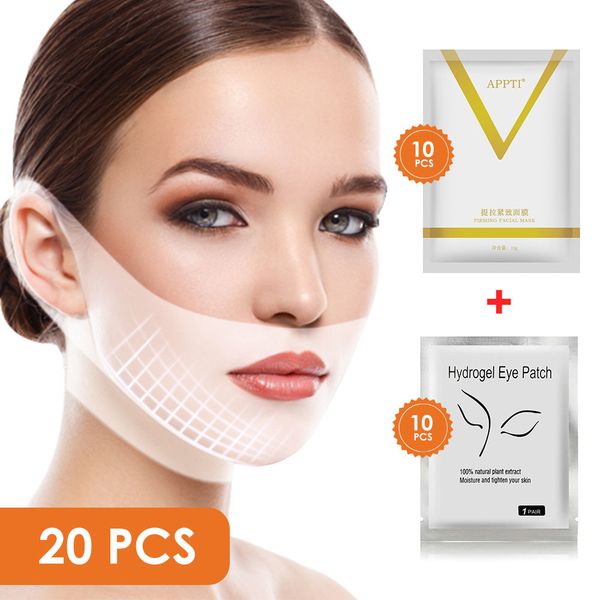 double chin lifting v face slimming line mask tighten jawline + hydrogel eye patch moisture skin remove the dark circle wrinkle
double chin lifting v face slimming line mask tighten jawline + hydrogel eye patch moisture skin remove the dark circle wrinkle