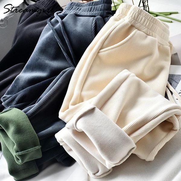 winter thick corduroy pants for women velvet thick trousers 2020 black straight pants female workout fleece trousers winter new1, Black;white
winter thick corduroy pants for women velvet thick trousers 2020 black straight pants female workout fleece trousers winter new1, Black;white