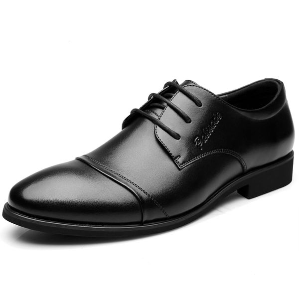 fashion business shoes genuine leather formal shoes men dress classic wedding men oxford zapatos de hombre, Black
fashion business shoes genuine leather formal shoes men dress classic wedding men oxford zapatos de hombre, Black