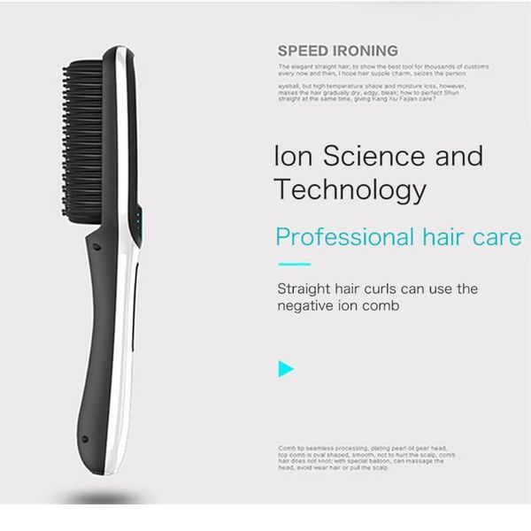 digital display 3 temperature hair straightening comb electric men beard brush comb professional beard care bru wmtuog, Silver
digital display 3 temperature hair straightening comb electric men beard brush comb professional beard care bru wmtuog, Silver