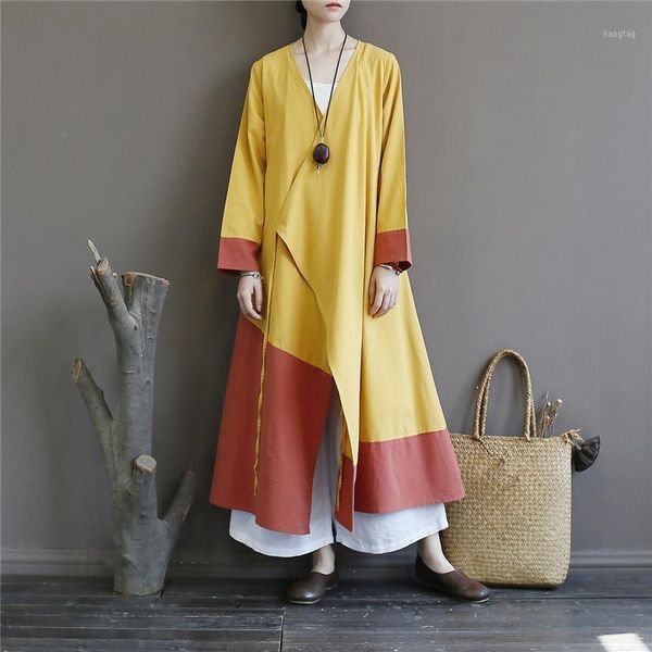 qpfjqd women patchwork drawstring trench chinese style loose coats 2020 spring fall v-neck cotton linen female retro trench1, Tan;black
qpfjqd women patchwork drawstring trench chinese style loose coats 2020 spring fall v-neck cotton linen female retro trench1, Tan;black