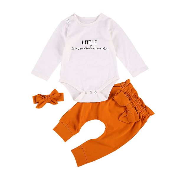 toddler baby girls clothes 3pcs outfit set letter long sleeve o-neck jumpsuits + solid color long pants + bow-knot headband 1021, White
toddler baby girls clothes 3pcs outfit set letter long sleeve o-neck jumpsuits + solid color long pants + bow-knot headband 1021, White