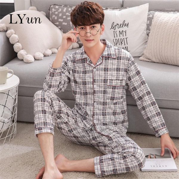 lyun men's pajamas knitted cotton autumn pajamas men's long-sleeved trousers cardigan home service1, Black;brown
lyun men's pajamas knitted cotton autumn pajamas men's long-sleeved trousers cardigan home service1, Black;brown