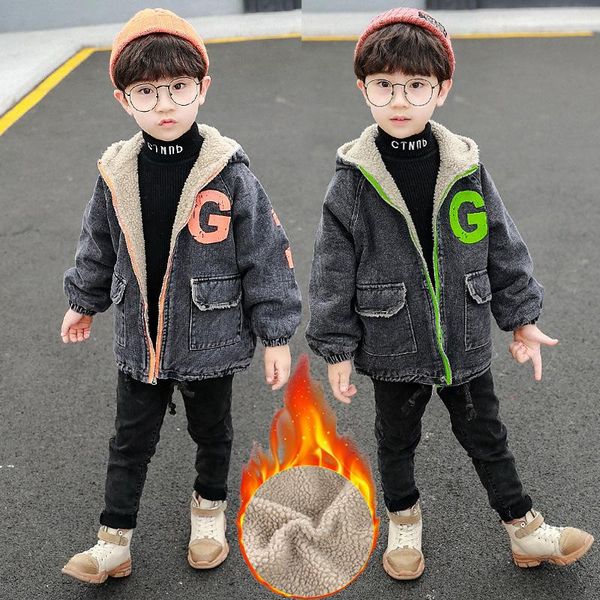 coats for boys autumn winter denim overcoat children berber fleece coat hooded thicken outerwear kids warm overcoat boy clothes, Blue;gray
coats for boys autumn winter denim overcoat children berber fleece coat hooded thicken outerwear kids warm overcoat boy clothes, Blue;gray