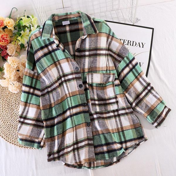 plush plaid shirt women spring and autumn korean version of loose retro hong kong-style shirt, wear all-match thin jacket gx1124, White
plush plaid shirt women spring and autumn korean version of loose retro hong kong-style shirt, wear all-match thin jacket gx1124, White